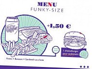 Funky Burger menu