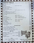 Taco Villa menu