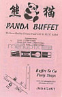 Panda Buffet menu