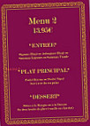 Le Bombay menu