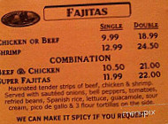 Las Margaritas menu