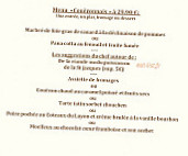 Le François II menu