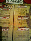 El Sombrero menu