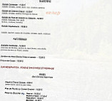 La Capitainerie menu