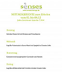 Senses Lounge Cafe Bar menu