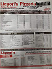 Liquori's Pizza menu