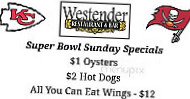 The Westender menu