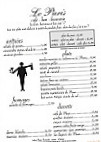 Le Paris menu