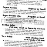 Taco John's Piatti