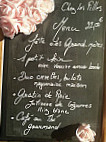 Chez Les Filles menu