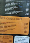 Le Ouarzazate menu