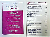 Dalmacija menu