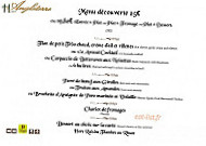 Hôtel Angleterre menu