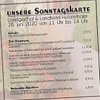 Landgasthof Hutzenthaler menu