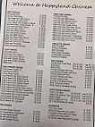 Happyland Chinese Restaurant menu