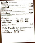 Chocolate Cafe menu