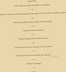 Le Pave Gourmand menu