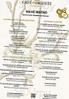 Café De Oriente menu