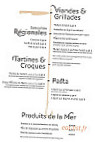 Brasserie du Rosier menu