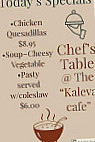 Kaleva Cafe menu