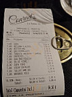 Conrad's menu