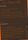 Hotel Restaurant Vuillot menu