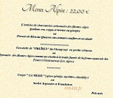 Les Glaciers menu