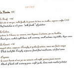 La Rose de France menu