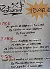 Le Margouillat menu