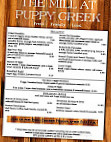 The Mill At Puppy Creek menu