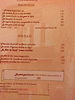 L'auberge Gourmande menu