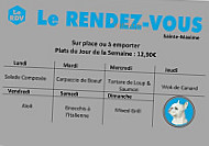 Le Rendez-vous menu