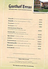 Landgasthof Erras menu