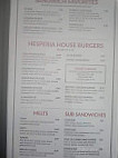 Hesperia House Restaurant & Lounge menu