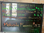 La Fiesta Mexican menu