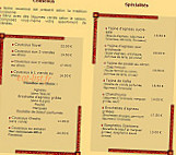 L'Etoile d'Orient menu