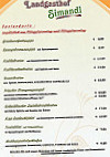 Landgasthof Simandl menu