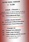 Les Marronniers menu