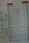 Casa Mia menu