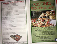 Rossini's Italian menu