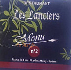 Les Lanciers menu