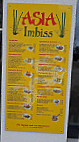 Asia Imbiss menu