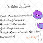 Le Bistro De Lolo menu