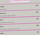 La Luna menu