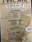 L'escale menu