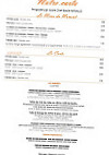 Restaurant Le Jardin menu