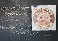 The Shed Bbq menu