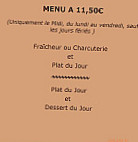 Les Deux Acacias menu