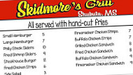 Skidmore's Grill menu