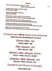 La Clef des Champs menu